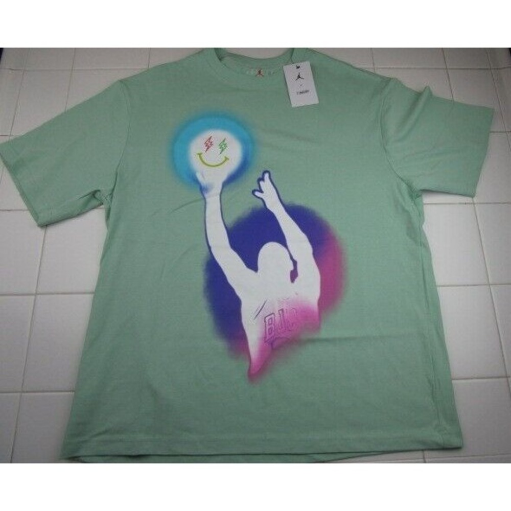 Nike Air Jordan x J Balvin T-Shirt Men's Large DR2962-308 Emerald Green